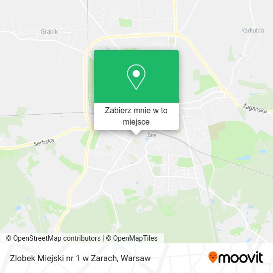 Mapa Zlobek Miejski nr 1 w Zarach