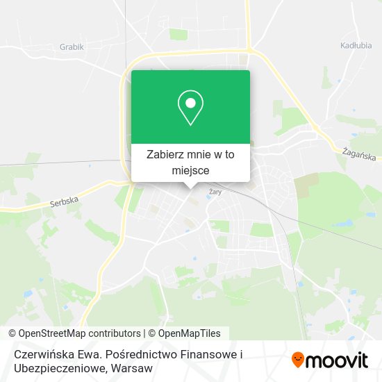 Mapa Czerwińska Ewa. Pośrednictwo Finansowe i Ubezpieczeniowe