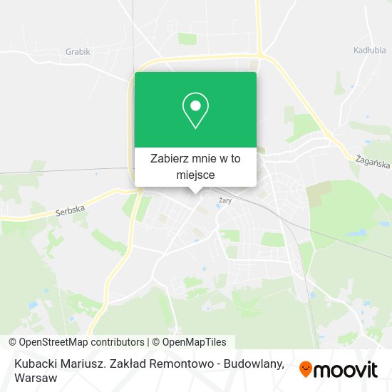 Mapa Kubacki Mariusz. Zakład Remontowo - Budowlany