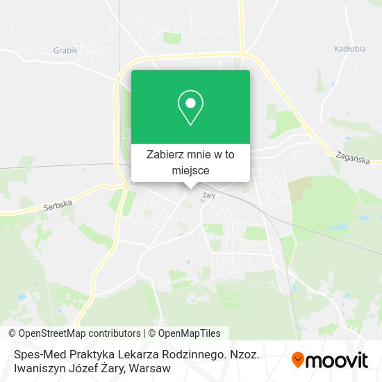 Mapa Spes-Med Praktyka Lekarza Rodzinnego. Nzoz. Iwaniszyn Józef Żary