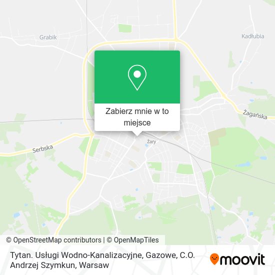 Mapa Tytan. Usługi Wodno-Kanalizacyjne, Gazowe, C.O. Andrzej Szymkun