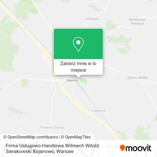 Mapa Firma Usługowo Handlowa Witmech Witold Sierakowski Bojanowo