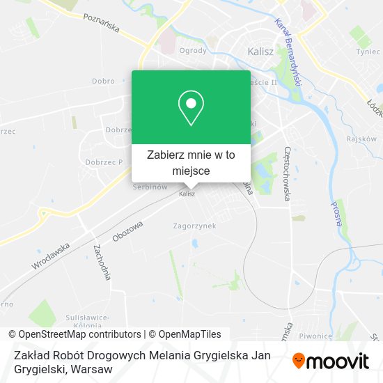 Mapa Zakład Robót Drogowych Melania Grygielska Jan Grygielski