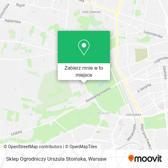 Mapa Sklep Ogrodniczy Urszula Stoińska