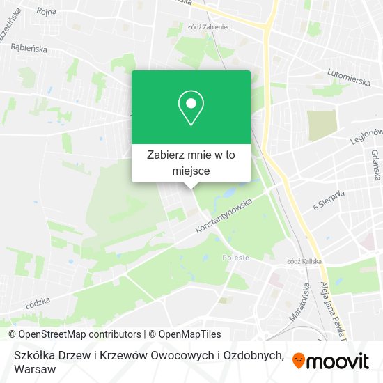 Mapa Szkółka Drzew i Krzewów Owocowych i Ozdobnych