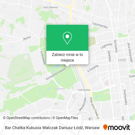 Mapa Bar Chatka Kubusia Walczak Dariusz Łódź