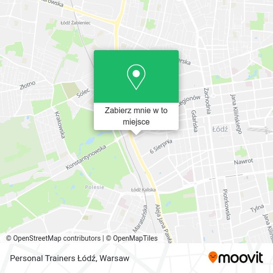 Mapa Personal Trainers Łódź