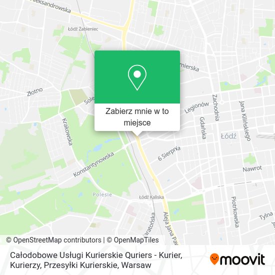 Mapa Całodobowe Usługi Kurierskie Quriers - Kurier, Kurierzy, Przesyłki Kurierskie