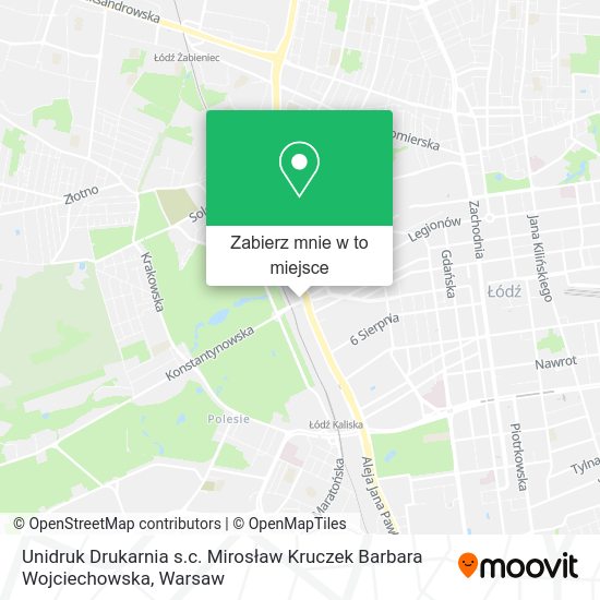 Mapa Unidruk Drukarnia s.c. Mirosław Kruczek Barbara Wojciechowska