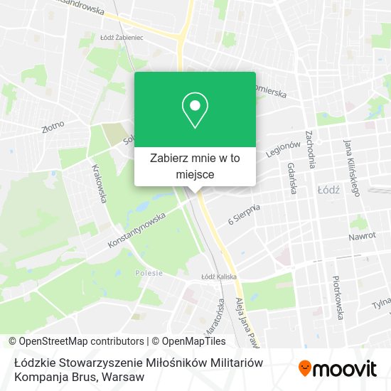 Mapa Łódzkie Stowarzyszenie Miłośników Militariów Kompanja Brus