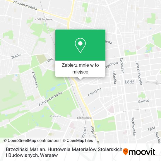 Mapa Brzeziński Marian. Hurtownia Materiałów Stolarskich i Budowlanych