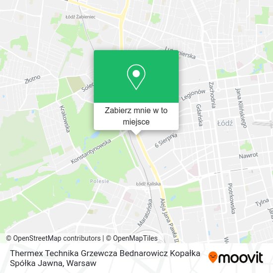 Mapa Thermex Technika Grzewcza Bednarowicz Kopałka Spółka Jawna