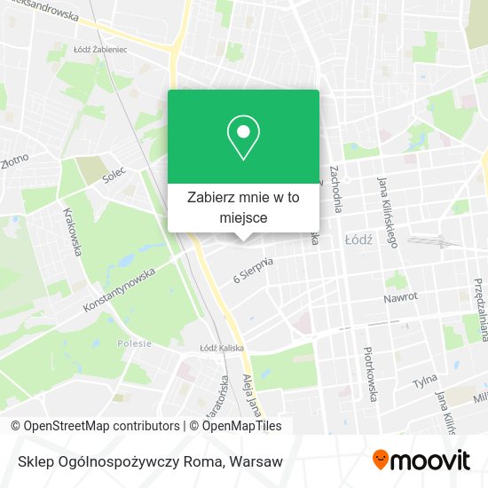 Mapa Sklep Ogólnospożywczy Roma