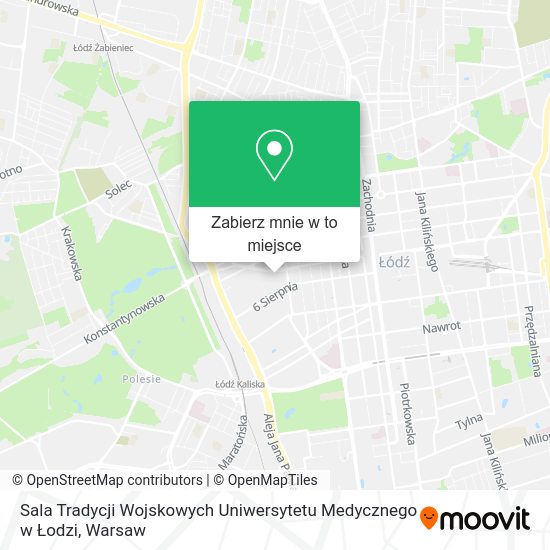 Mapa Sala Tradycji Wojskowych Uniwersytetu Medycznego w Łodzi