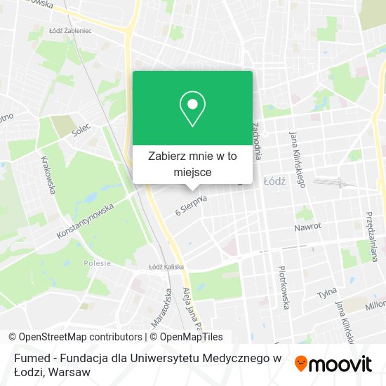 Mapa Fumed - Fundacja dla Uniwersytetu Medycznego w Łodzi