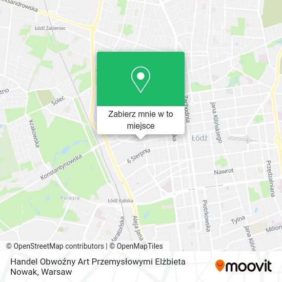 Mapa Handel Obwoźny Art Przemysłowymi Elżbieta Nowak