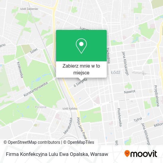 Mapa Firma Konfekcyjna Lulu Ewa Opalska