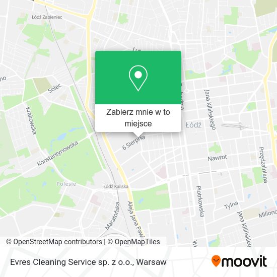 Mapa Evres Cleaning Service sp. z o.o.