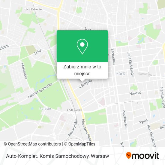 Mapa Auto-Komplet. Komis Samochodowy