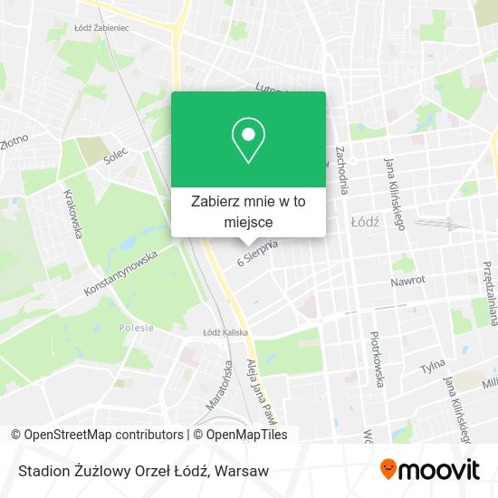 Mapa Stadion Żużlowy Orzeł Łódź