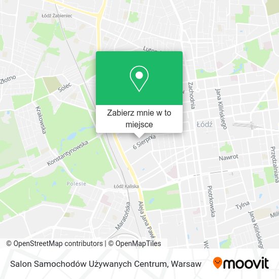 Mapa Salon Samochodów Używanych Centrum