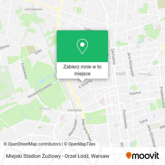 Mapa Miejski Stadion Żużlowy - Orzeł Łódź