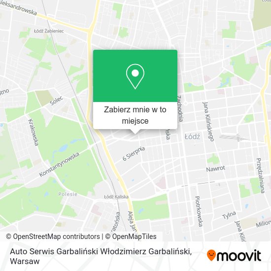 Mapa Auto Serwis Garbaliński Włodzimierz Garbaliński