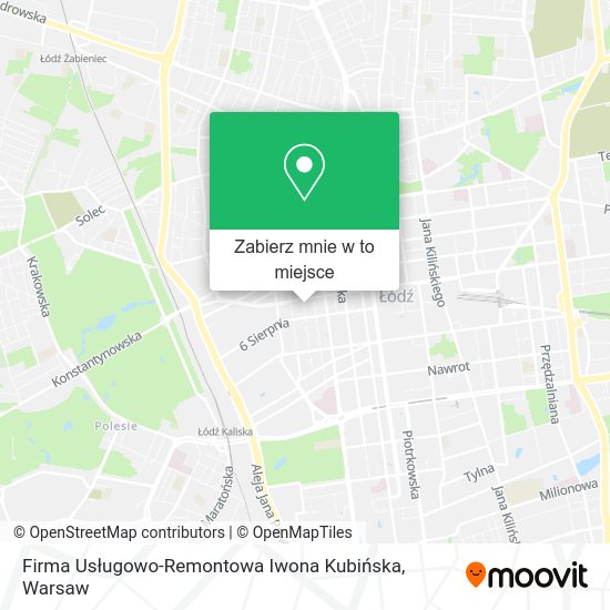 Mapa Firma Usługowo-Remontowa Iwona Kubińska