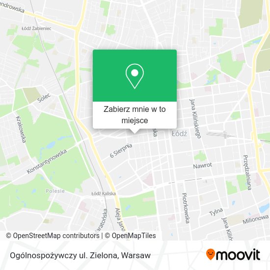 Mapa Ogólnospożywczy ul. Zielona