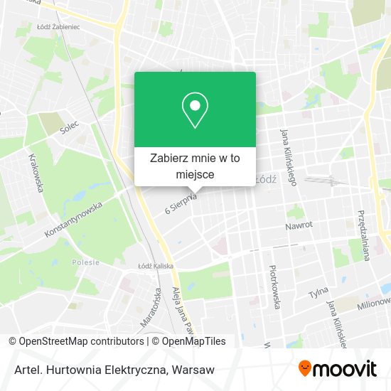 Mapa Artel. Hurtownia Elektryczna