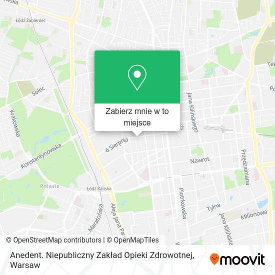 Mapa Anedent. Niepubliczny Zakład Opieki Zdrowotnej