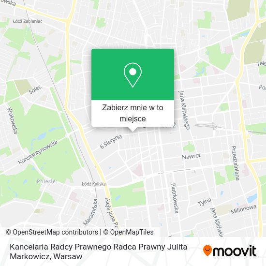 Mapa Kancelaria Radcy Prawnego Radca Prawny Julita Markowicz