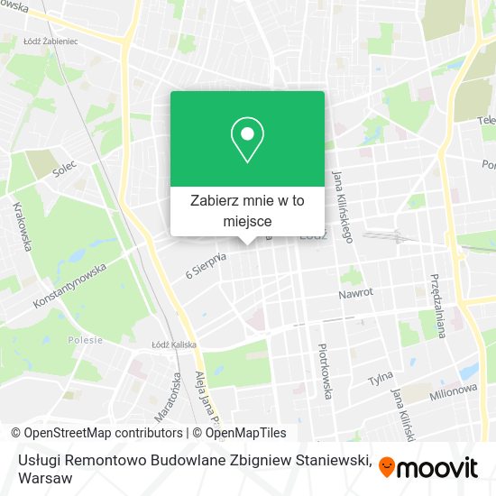 Mapa Usługi Remontowo Budowlane Zbigniew Staniewski