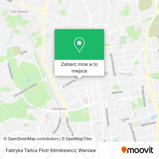 Mapa Fabryka Tańca Piotr Klimkiewicz