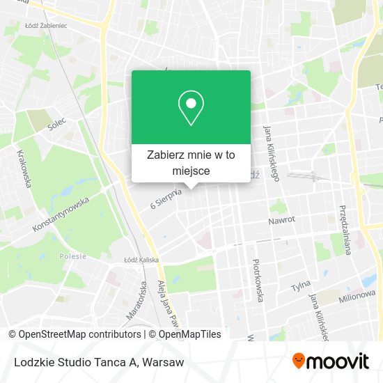 Mapa Lodzkie Studio Tanca A