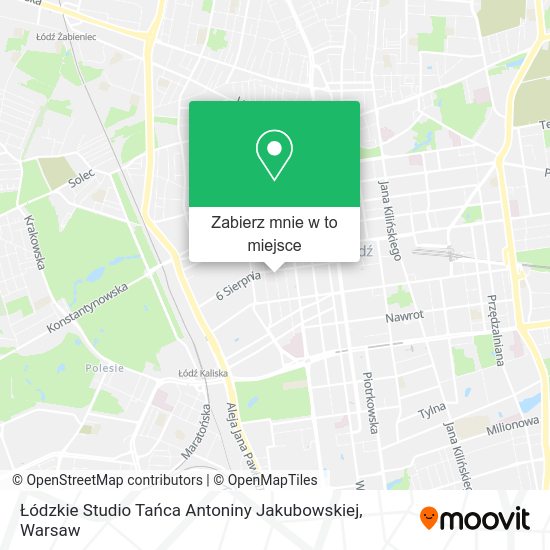 Mapa Łódzkie Studio Tańca Antoniny Jakubowskiej