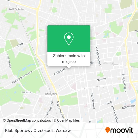 Mapa Klub Sportowy Orzeł Łódź