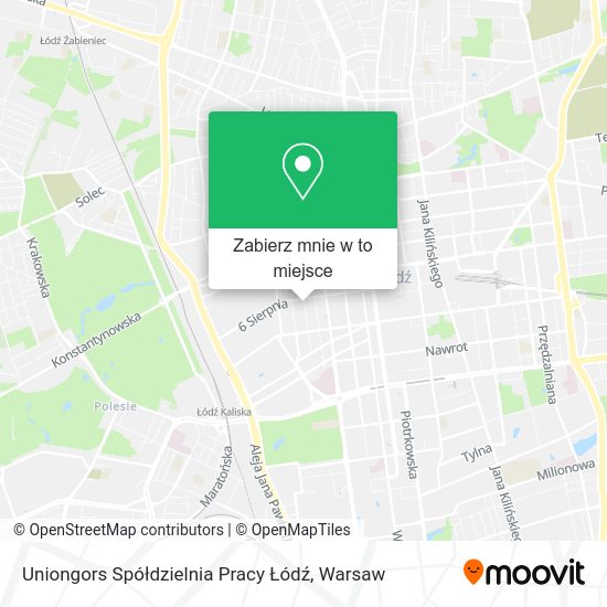 Mapa Uniongors Spółdzielnia Pracy Łódź