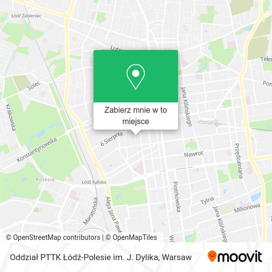 Mapa Oddział PTTK Łódź-Polesie im. J. Dylika