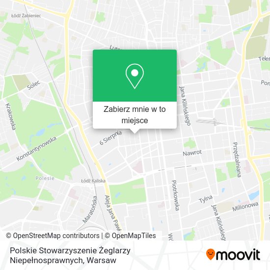 Mapa Polskie Stowarzyszenie Żeglarzy Niepełnosprawnych