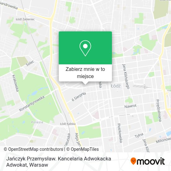 Mapa Jańczyk Przemysław. Kancelaria Adwokacka Adwokat