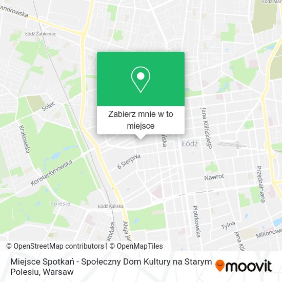 Mapa Miejsce Spotkań - Społeczny Dom Kultury na Starym Polesiu