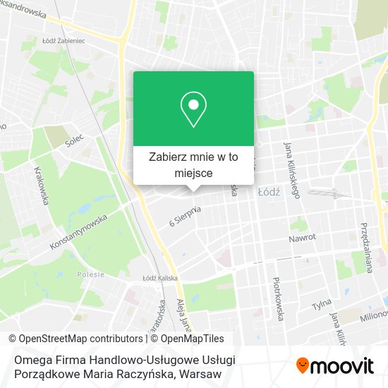 Mapa Omega Firma Handlowo-Usługowe Usługi Porządkowe Maria Raczyńska