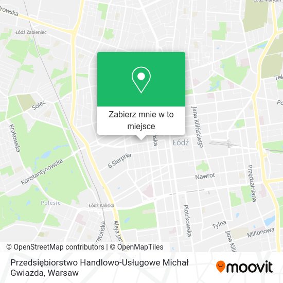 Mapa Przedsiębiorstwo Handlowo-Usługowe Michał Gwiazda