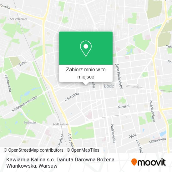 Mapa Kawiarnia Kalina s.c. Danuta Darowna Bożena Wiankowska