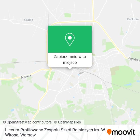 Mapa Liceum Profilowane Zespołu Szkół Rolniczych im. W. Witosa