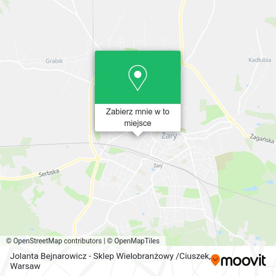 Mapa Jolanta Bejnarowicz - Sklep Wielobranżowy /Ciuszek