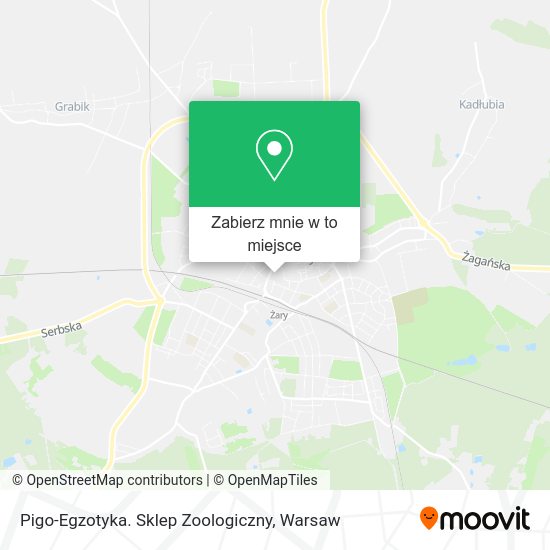 Mapa Pigo-Egzotyka. Sklep Zoologiczny