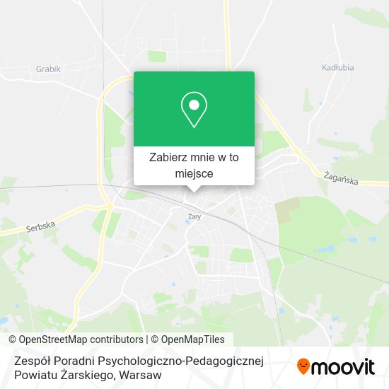 Mapa Zespół Poradni Psychologiczno-Pedagogicznej Powiatu Żarskiego