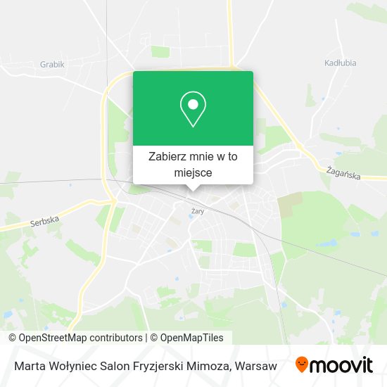 Mapa Marta Wołyniec Salon Fryzjerski Mimoza